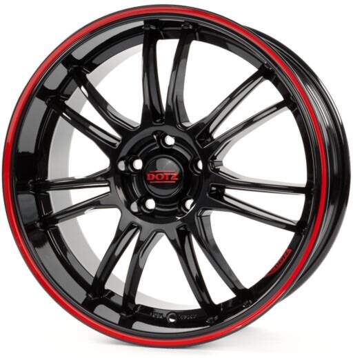 DOTZ SHIFT PINSTRIPE RED 7x16 5x100 ET35